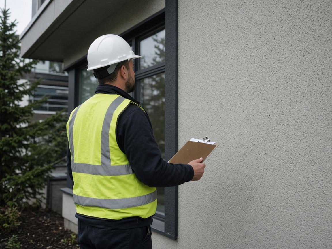 Site walkthrough colour consultation on a Burnaby commercial building
